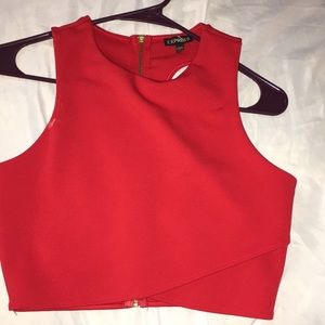 Express red crop top, size s